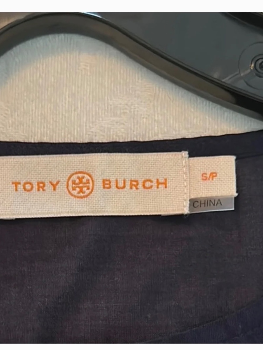 Tory Burch Sandy Tassel Navy Midi Tunic Dress S Coverup NWOT - Picture 11 of 11